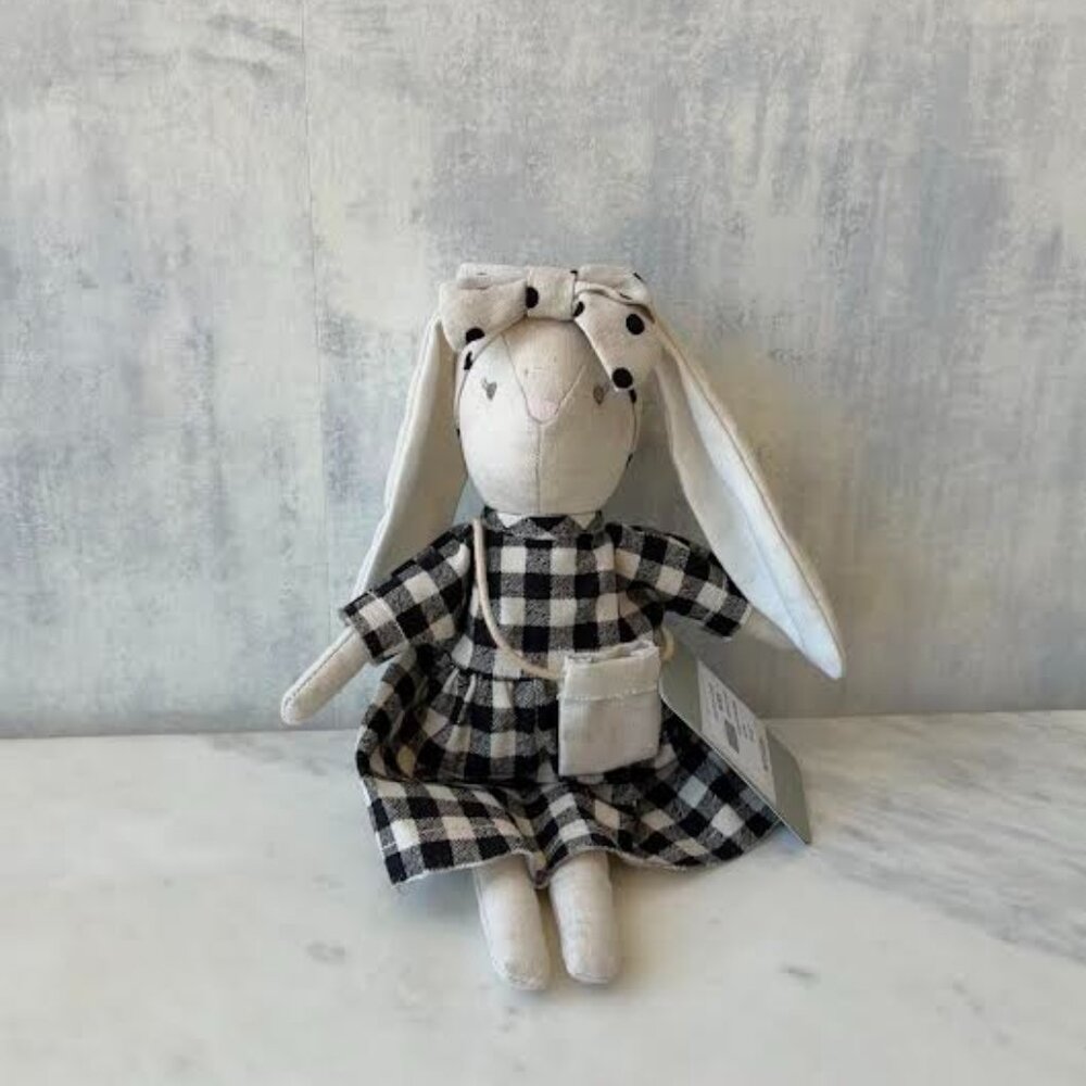 Alimrose - Mini Sofia Bunny Black Check- NWT